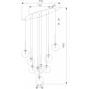 Стеклянный подвесной светильник Estera 6149 Estera форма шар коричневый TK Lighting