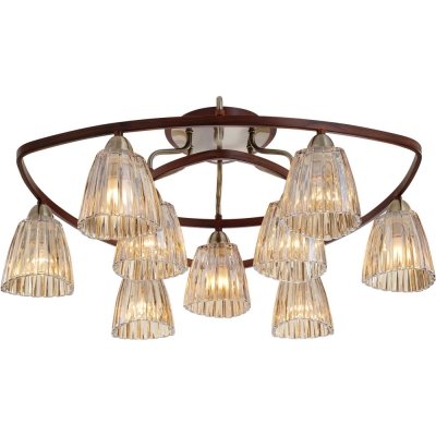 Потолочная люстра 408 408-09-53 antique brass + walnut N-Light