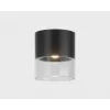 Точечный светильник  IT014-0201 black цилиндр прозрачный Italline