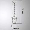 Уличный светильник подвесной Квадро 41-001-ЧЗ прозрачный Кузнечное дело