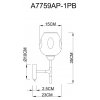 Стеклянное бра Yuka A7759AP-1PB форма шар серое Artelamp