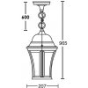 Стеклянный уличный светильник подвесной ASTORIA 1 L 91305L Bl прозрачный Oasis Light