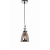 Стеклянный подвесной светильник Fabi LDP 6800 CHR+GY конус серый Lumina Deco