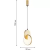 Стеклянный подвесной светильник Grahan 4608-1P цвет золото круглый F-Promo