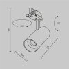 Трековый светильник Focus Led TR197-3-12WCCT-M-B цилиндр черный Maytoni