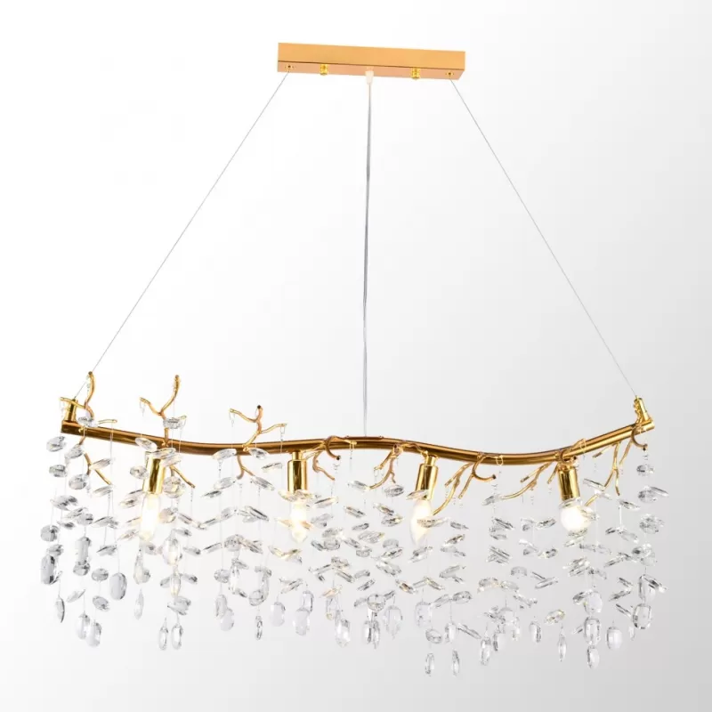 Хрустальная подвесная люстра Presidio LSP-6014 прозрачная Lussole Хрустальная подвесная люстра Presidio LSP-6014 прозрачная Lussole