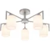 Стеклянная потолочная люстра Style 1142/5P Silver белая цилиндр Escada