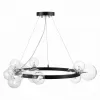 Стеклянная подвесная люстра Necton SL1165.403.15 форма шар прозрачная ST Luce