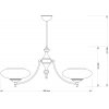 Стеклянная потолочная люстра San Marino Shade SAN-ZW-5(Z)CR белая Kutek