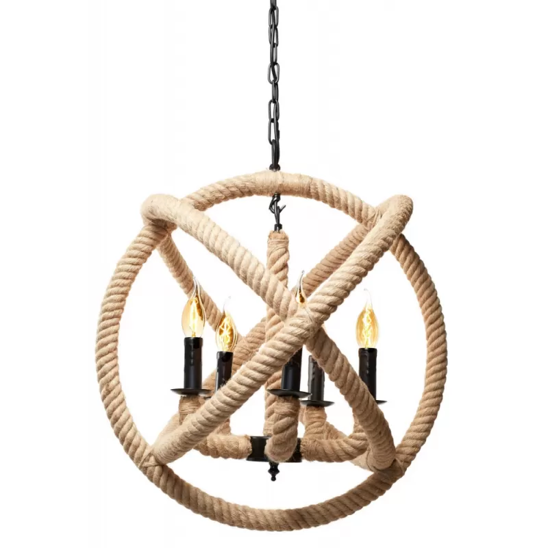 Подвесная люстра Wicker LOFT1194-5 бежевая Loft It Подвесная люстра Wicker LOFT1194-5 бежевая Loft It