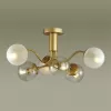 Стеклянная потолочная люстра Candice 4555/6C белая форма шар Lumion