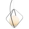 Стеклянный подвесной светильник Ortezi LH4116/1P-BK белый форма шар Lumien Hall