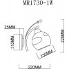 Стеклянное бра Stella MR1730-1W серое