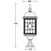 Стеклянный наземный фонарь LONDON L 64804L Bl белый Oasis Light