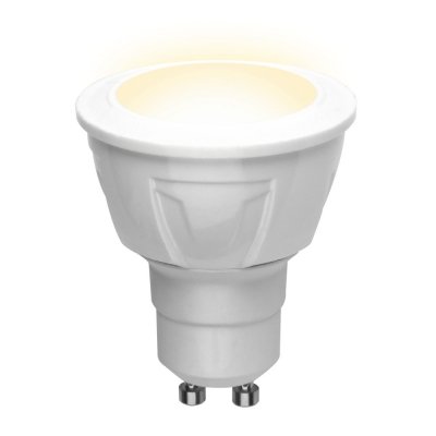 Лампочка светодиодная  LED-JCDR 6W/WW/GU10/FR PLP01WH картон Uniel