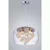 Стеклянный подвесной светильник Fabina LDP 8077-400 PR цилиндр прозрачный Lumina Deco