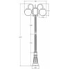 Наземный фонарь GLOBO S 88209SB/10/down Bl белый форма шар Oasis Light