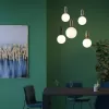 Стеклянный подвесной светильник Okia 4669/1 форма шар белый Odeon Light