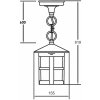 Стеклянный уличный светильник подвесной CORDOBA 15805 Gb прозрачный Oasis Light