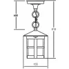 Стеклянный уличный светильник подвесной CORDOBA 15805 Gb прозрачный Oasis Light