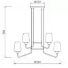 Стеклянная подвесная люстра Gera 4065-209 конус прозрачная Rivoli