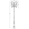 Стеклянный наземный фонарь ALBORG 79710B/18 E7 Bl прозрачный Oasis Light