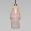 Стеклянный подвесной светильник Soho 50209/1 бронза цвет янтарь цилиндр Eurosvet