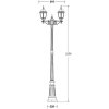 Стеклянный наземный фонарь ARSENAL S 91209SA Bl прозрачный Oasis Light