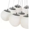 Стеклянный подвесной светильник Fiesta FR5231PL-13CH белый форма шар Freya