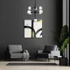 Стеклянная потолочная люстра Volver 50383 черный белая форма шар Eurosvet