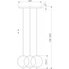 Подвесной светильник Layla 50257/3 LED черный/ латунь цилиндр Eurosvet