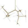 Стеклянная подвесная люстра Agnes 10399/14 GD белая цилиндр Loft It