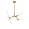 Стеклянная подвесная люстра Agnes 10399/6 GD белая цилиндр Loft It