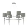 Подвесная люстра Santiago 4515/6 цилиндр серая Lumion