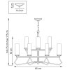 Стеклянная подвесная люстра Flume 723125 цилиндр белая Lightstar