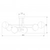 Стеклянная потолочная люстра Nuvola 70129/6 латунь форма шар белая Eurosvet