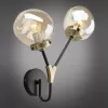 Стеклянное бра Crotone OML-95101-02 цвет янтарь форма шар Omnilux