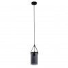 Стеклянный подвесной светильник Тетро 673014701 черный DeMarkt