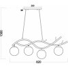 Стеклянный подвесной светильник Rosella FR8014PL-04BS форма шар белый Freya