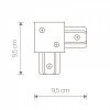 Коннектор Profile Recessed L-connector 8970 Nowodvorski