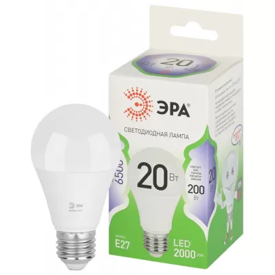 Лампочка светодиодная  LED A60-20W-865-E27 GL ЭРА