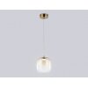 Стеклянный подвесной светильник High Light LH11093 цвет янтарь цилиндр Ambrella