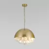 Стеклянный подвесной светильник Anait 30177 латунь форма шар прозрачный Eurosvet
