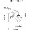 Стеклянное бра Nicole MR1660-1W белое