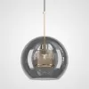 Стеклянный подвесной светильник CATCH catch-smoky01 форма шар серый ImperiumLoft