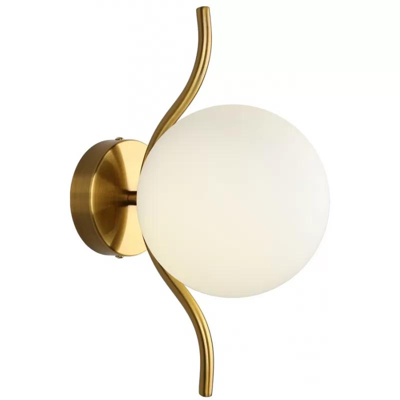 Стеклянное бра Jagna APL.312.11.01 форма шар белое Aployt Стеклянное бра Jagna APL.312.11.01 форма шар белое Aployt