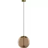 Стеклянный подвесной светильник Knot 8135-B mini форма шар цвет янтарь Loft It