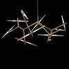 Стеклянная подвесная люстра Agnes 10399/20 GD белая цилиндр Loft It