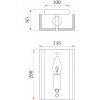 Стеклянное бра Fresco FR5190WL-01BS2 прозрачное Freya