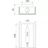 Стеклянное бра Fresco FR5190WL-01BS2 прозрачное Freya